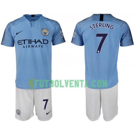 Camiseta de fútbol Manchester City STERLING 7 Niño 1ª equipación 2018/2019 Camiseta de fútbol Manchester City STERLING 7 Niño 1ª equipación 2018/2019